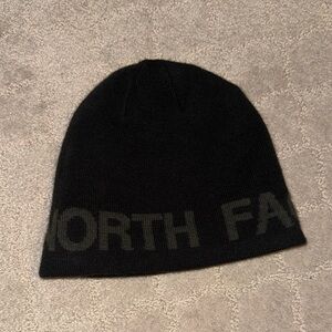 The North Face Black Knit Hat - REVERSIBLE